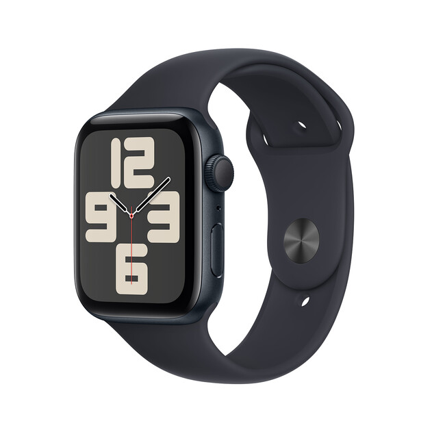 Apple Watch SE GPS, Aluminum mitternach, 44mm mit Sportarmband, mitternacht - M/L