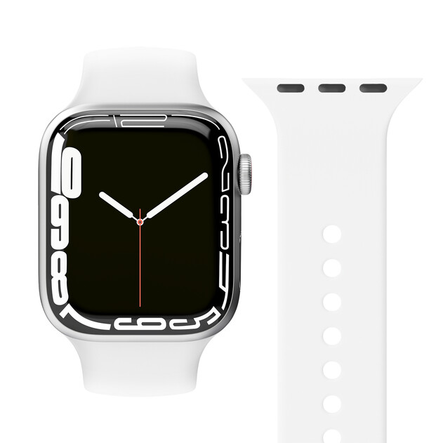 Vonmählen Silikon Loop One für Apple Watch 42/44/45/49 mm, weiß &gt;