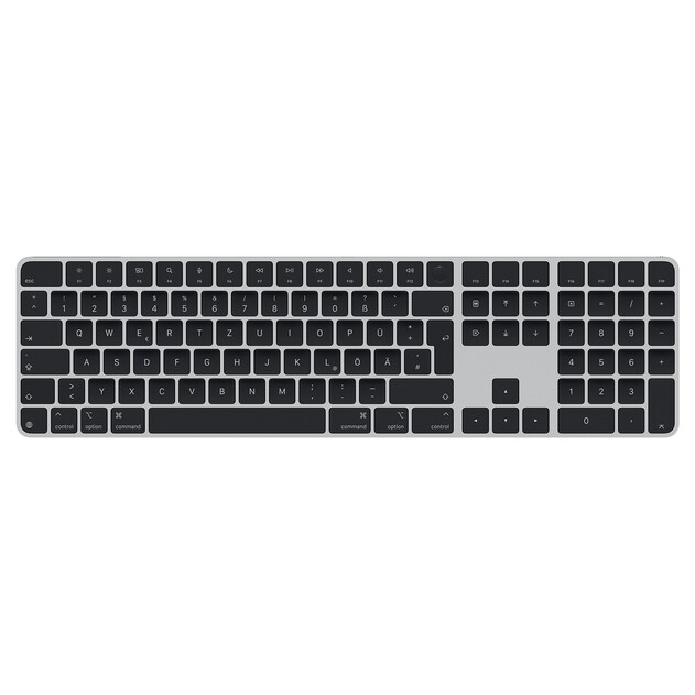 Apple Magic Keyboard mit Touch ID und Ziffernblock für Mac mit Apple Chip, schwarze Tasten, Deutsch