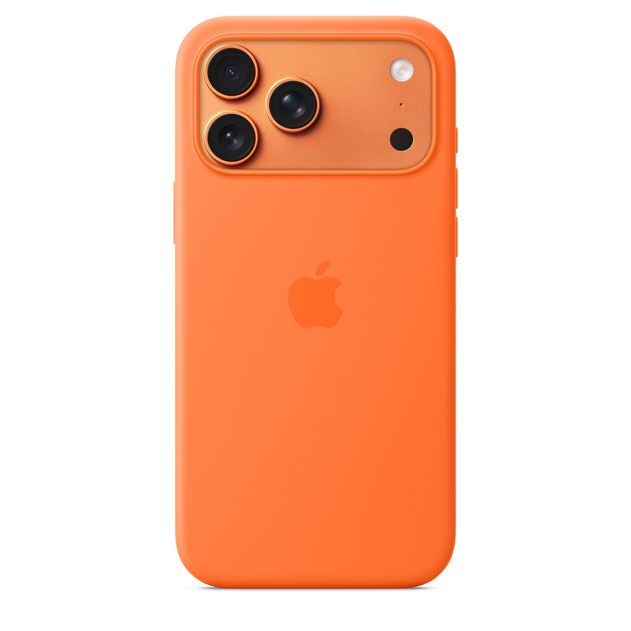 Sie sehen das Produktbild 01 von iPhone 17 Pro Max Silikon Case mit MagSafe - Orange iPhone 17 Pro Max Silikon Case mit MagSafe - Orange